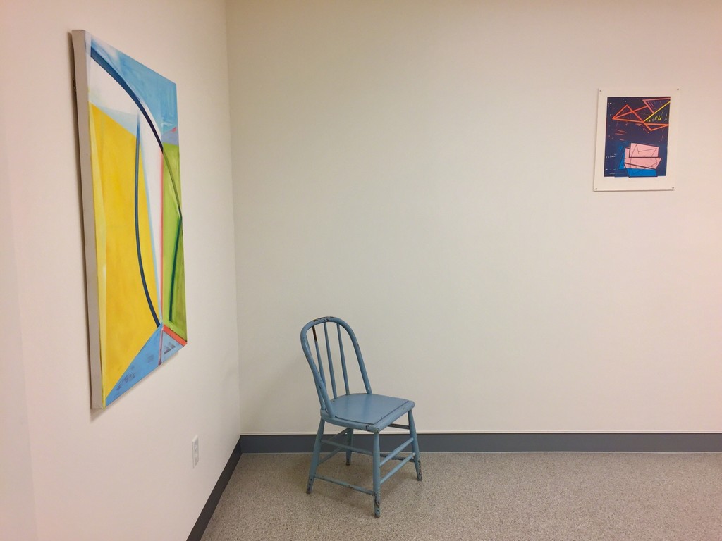 Installation view 2 –
l to r, “Re-formed Curve” and “Folded Space” Installation view 2 –
l to r, “Re-formed Curve” and “Folded Space”