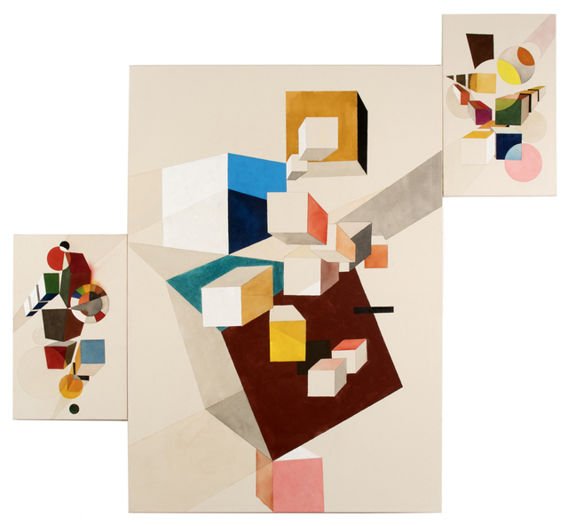 Tuomas Korkalo, ‘Three-part composition’, 2019, Mixed Media, Watercolour, sumi-ink and acrylic on canvas, BBA Gallery