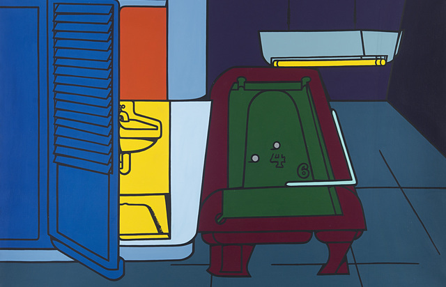 Valerio Adami, ‘Interno con biliardo’, 1969-70, Painting, Acrylic on canvas, Il Ponte