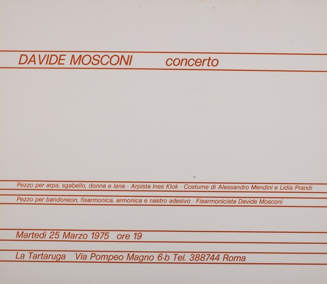 Davide Mosconi, ‘Concerto’, 1975, Finarte