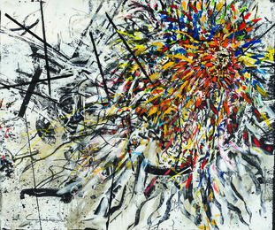 Intifada, 2002
Mixed media on paper mounted on
plywood, Photo: Elad Sarig Intifada, 2002
Mixed media on paper mounted on
plywood, Photo: Elad Sarig