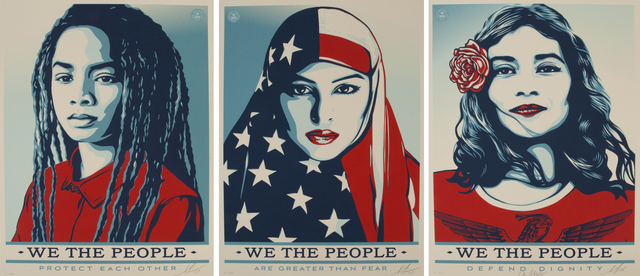 Shepard Fairey (OBEY), ‘We the People: Protect Each Other; Are Greater Than Fear; Defend Dignity’, 2017, Julien's Auctions