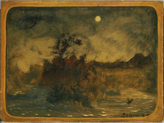 Louis Michel Eilshemius, ‘The Dream’, 1917, Painting, Oil on cardboard on wood panel, Phillips Collection