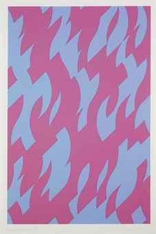Bridget Riley - Magenta and Blue (Schubert 48)