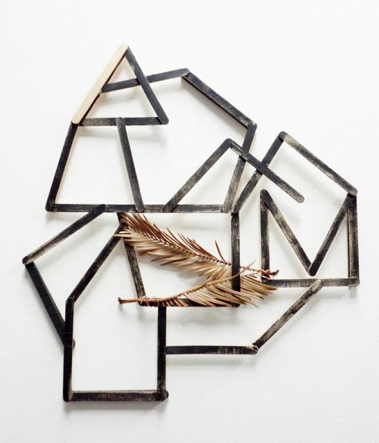 Alice Gonglewski, ‘Nest’, Mixed Media, Popsicle sticks, acrylic paint, dried plant fronds, InLiquid