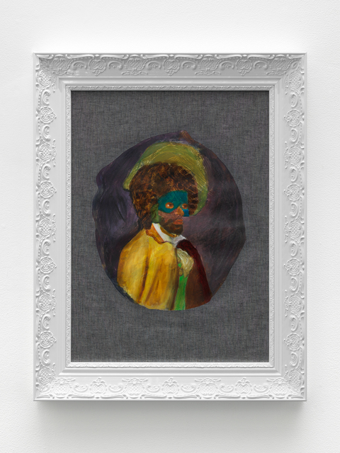 David Shrobe, ‘Fleeting shadows’, 2019, Mixed Media, Oil, acrylic, charcoal, and book cloth on paper in wood frame, Thierry Goldberg Gallery