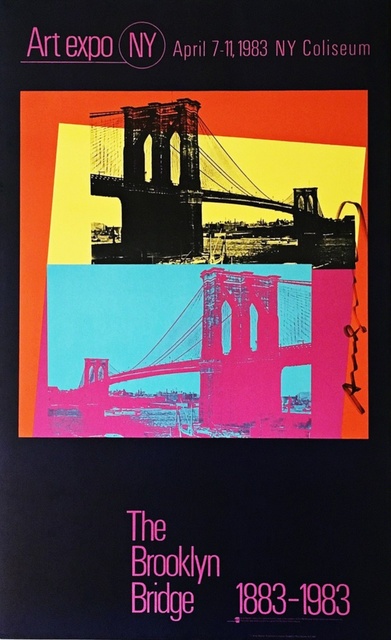 Andy Warhol, ‘The Brooklyn Bridge Centennial (Hand Signed by Andy Warhol)’, 1983, Alpha 137 Gallery Gallery Auction