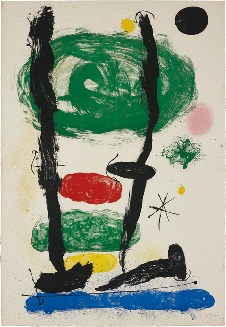 Joan Miró, ‘Les Guetteurs (The Watchers); and Batteuse Paysage Champagne’, 1964; and 1954, Phillips
