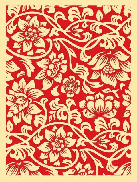 Shepard Fairey, ‘Floral Takeover (Cream)’, 2018, AYNAC Gallery