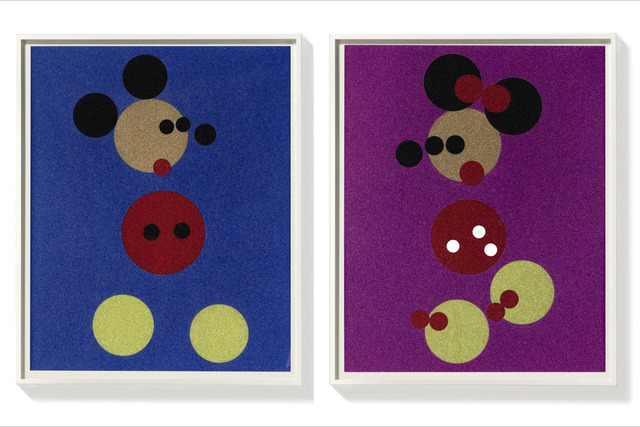 Damien Hirst, ‘Mickey (Blue Glitter) & Minnie (Pink Glitter) ’, 2016, Fine Art Mia