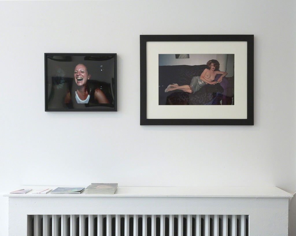 Nan Goldin: "Self Portrait Laughing, Paris, 1999" and "Kathleen White Modeling Helmut Lang, NYC, 1996" Nan Goldin: "Self Portrait Laughing, Paris, 1999" and "Kathleen White Modeling Helmut Lang, NYC, 1996"