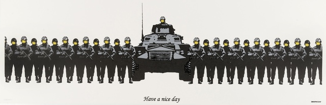 Banksy, ‘Have a Nice Day (Anarchist Book Fair)’, 2003, Print, Screenprint in colours, Forum Auctions