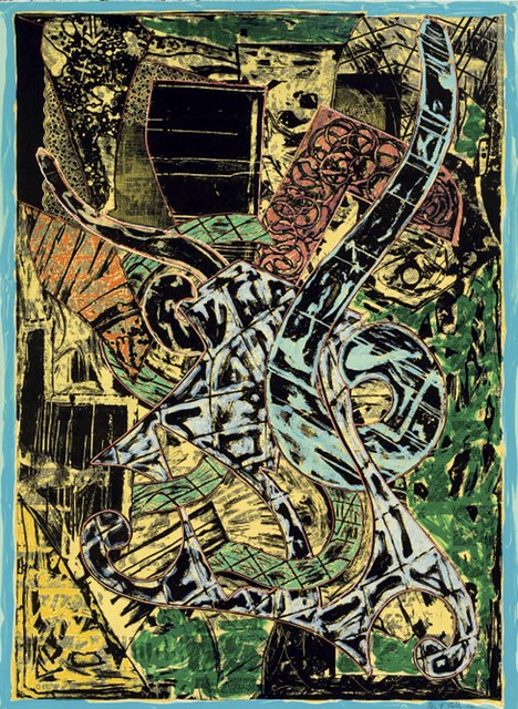 Frank Stella, ‘Yellow Journal’, 1982, Print, Offset lithograph on Arches paper, Anders Wahlstedt Fine Art