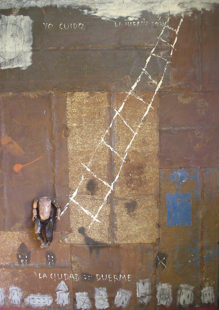Juan Roberto Diago, ‘Yo Cuido’, 2004, Mixed Media, Mixed media on metal, Pan American Art Projects