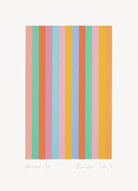 Bridget Riley, ‘Around’, 2011, Print, Screen print in nine colours with white under print on paper, Hang-Up Gallery