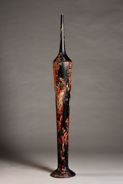 Tommy Zen, ‘Black floral flute flnp-2017-05-05-05’, 2019, Sculpture, Ceramic, Thompson Landry Gallery