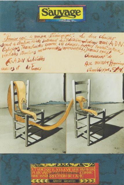 Salvador Dalí, ‘Premier essai de maison stéréoscopique, projet de couverture pour la revue ‘Le Sauvage’’, 1976, Gallery Sofie Van de Velde