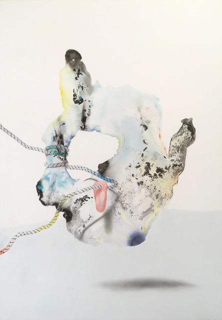 Benedikt Hipp, ‘Ocean's Crust (Baddeleyit)’, 2019, Drawing, Collage or other Work on Paper, Indian ink and crayon on paper, framed, Kadel Willborn