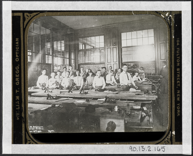 Jacob A. Riis, ‘Manual Training Class, Public School’, 1902, Museum of the City of New York