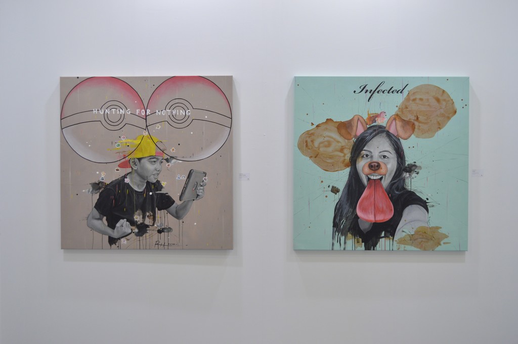 Ruzzeki Harris, Art Taipei 2016: "Hunting For Nothing" (left) and "Infected" (right)
Augmented reality is one area that has taken mobile computing by storm in the second decade of the 21st century. But exactly what do these apps 'augment' and improve, really? Ruzzeki Harris, Art Taipei 2016: "Hunting For Nothing" (left) and "Infected" (right)
Augmented reality is one area that has taken mobile computing by storm in the second decade of the 21st century. But exactly what do these apps 'augment' and improve, really?