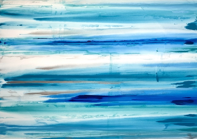 Erik Skoldberg, ‘Erik Skoldberg, Marine, Aqua, Metallics Diffused’, 2019, Oliver Cole Gallery