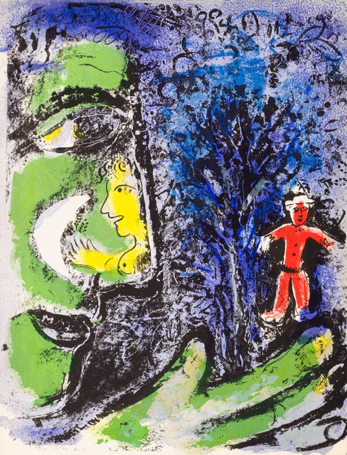 Marc Chagall, ‘Le Profil et L'Enfant Rouge (Profile and Red Child)’, 1960, Print, Original lithograph printed in colors on wove paper., Galerie d'Orsay