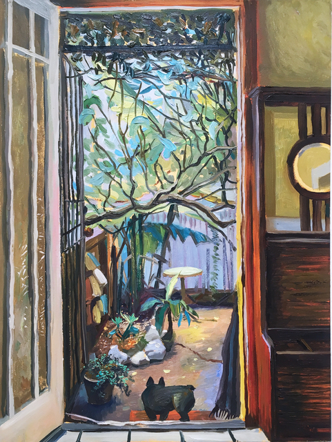 Thomas John Carlson, ‘NOLA Backyard’, 2016, Painting, Oil on panel, Deep Space Gallery