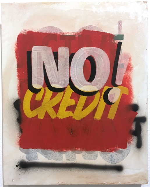 Joe Lotto, ‘No Credit’, 2019, Painting, Enamel on panel, Deep Space Gallery