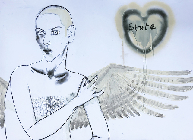 Suzy O'Mullane, ‘State ’, 2020, Drawing, Collage or other Work on Paper, Charcoal, spray paint, oil pastel on paper, Gibbons & Nicholas
