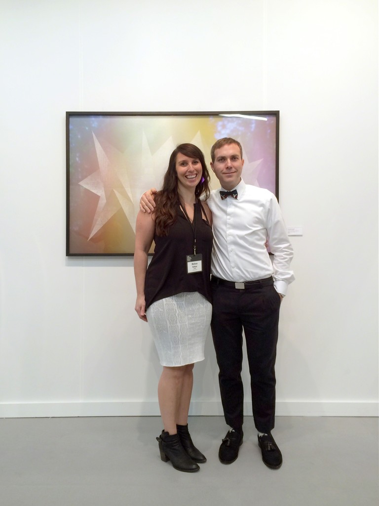 Upfor director Melissa Soltesz with artist Christopher Russell during the VIP preview at AIPAD. Upfor director Melissa Soltesz with artist Christopher Russell during the VIP preview at AIPAD.