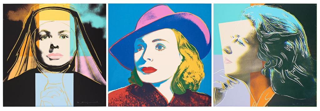 Andy Warhol - "Three portraits of Ingrid Bergman by Andy Warhol"