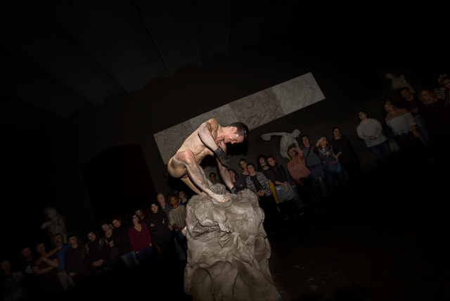 Cassils, ‘Becoming an Image Performance Still No. 4, (Pennsylvania Academy of Fine Arts, Historic Casting Hall)’, 2016, Ronald Feldman Gallery