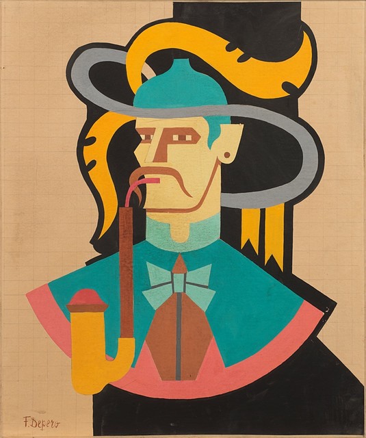 Fortunato Depero, ‘Untitled’, Mixed Media, Mixed media on paper laid on cardboard, Finarte