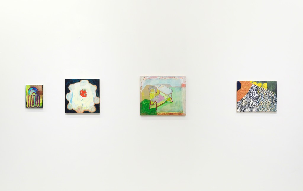 Four paintings by Catherine Haggarty in WE LOST OUR TAILS. Four paintings by Catherine Haggarty in WE LOST OUR TAILS.