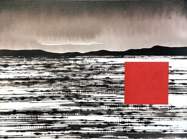 David Middlebrook, ‘Desert Field and Cloud’, 2019, Painting, Ink and acrylic on canvas, Art Atrium