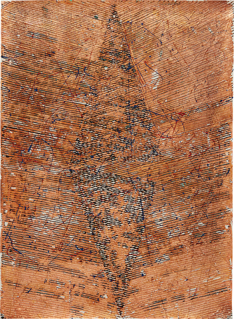 Garth Weiser, ‘Drawing #26’, 2011, Drawing, Collage or other Work on Paper, Copper leaf, acrylic and dimensional fabric paint on paper, Phillips