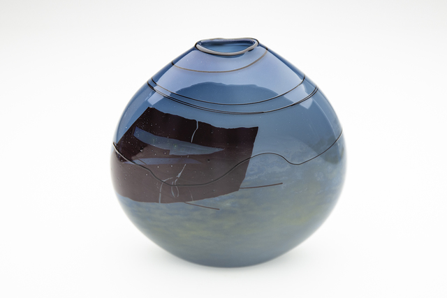 William Morris (b.1957), ‘Blue Glass Vase’, 1979, Sculpture, Hand Blown Glass, Modern Artifact