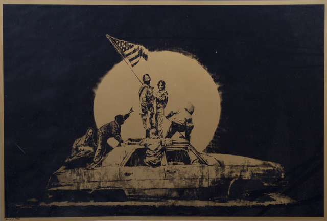 Banksy, ‘Gold Flag’, Julien's Auctions