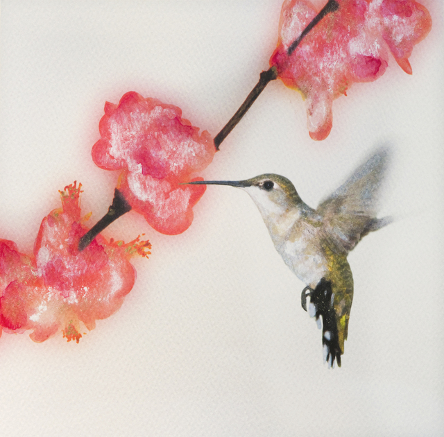 Susan Goldsmith, ‘Nectar Humming V.3’, 2017, Painting, Mixed Media, Gallery Henoch