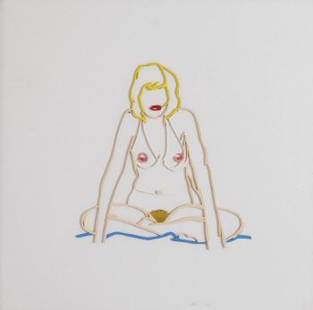 Tom Wesselman - Monica sitting cross-legged