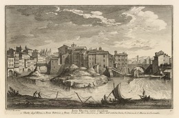 Giuseppe Vasi, ‘Isola Tiberina verso Occidente’, 1747, Engraving, Getty Research Institute
