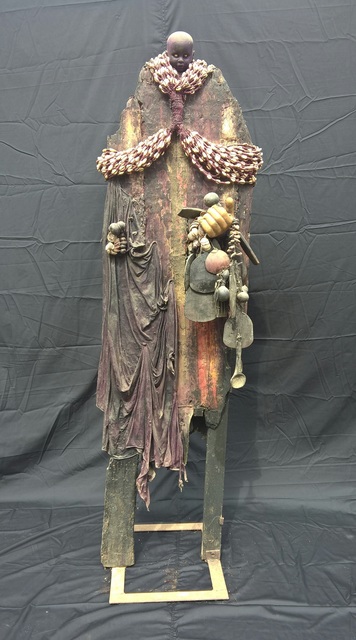 Gérard Quenum, ‘Un grand dignitaire religieux arrive au Palais Royal’, 2017, Sculpture, October Gallery