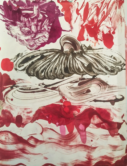 Catherine Howe, ‘Medium Red Flower 1’, 2015, Drawing, Collage or other Work on Paper, Ink on Rives Lightweight, Cross Contemporary Partners