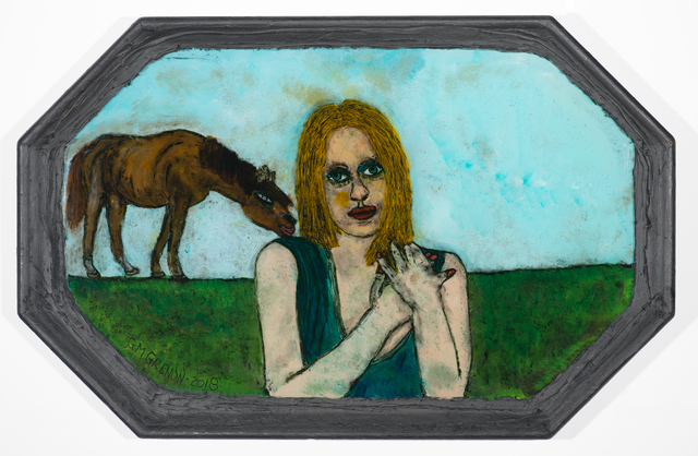 Gregory Grenon, ‘My Evening’, 2019, Painting, Oil on glass, framed, Friesen Gallery