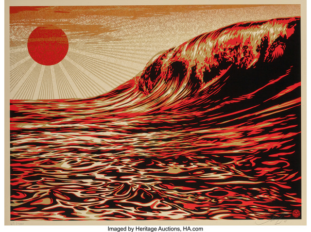 Shepard Fairey (OBEY), ‘Dark Wave/Rising Sun, for Tsunami Victims’, 2011, Heritage Auctions