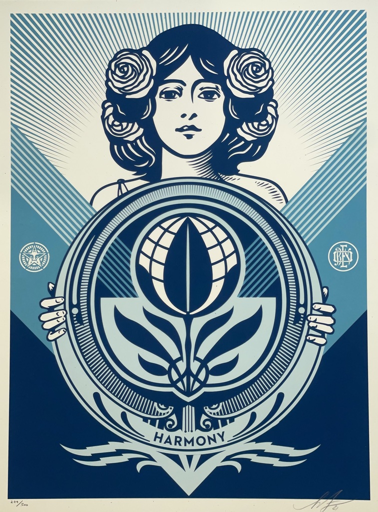 Shepard Fairey Screen Print Protect Biodiversity - Cultivate Harmony Street Art