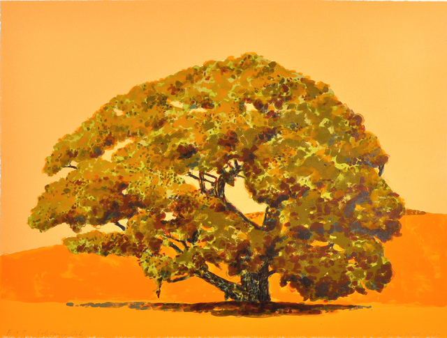 Susan Hall, ‘Solitary Oak’, 2012, Print, Color lithograph, Shark's Ink.