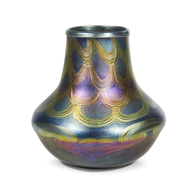 Louis Comfort Tiffany | Decorated Blue Favrile Vase, New York (Circa ...