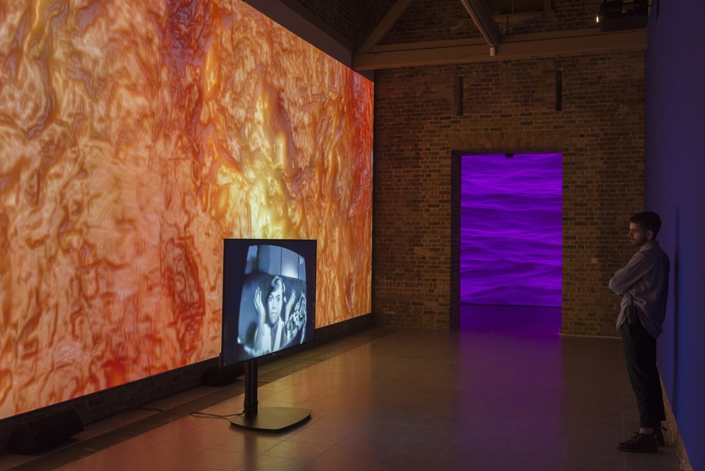 Sondra Perry, Installation view, Typhoon coming on, Serpentine Sackler Gallery, London (6 March – 20 May 2018) © 2018 Mike Din Sondra Perry, Installation view, Typhoon coming on, Serpentine Sackler Gallery, London (6 March – 20 May 2018) © 2018 Mike Din