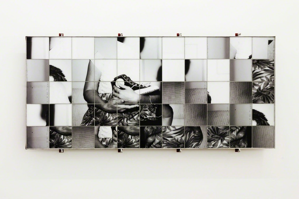 Missing boy, 2015, b/w photography, glass, metal, 108,5 x 225 x 15 cm, exhibition view at Klemm's, Berlin 2015 Missing boy, 2015, b/w photography, glass, metal, 108,5 x 225 x 15 cm, exhibition view at Klemm's, Berlin 2015